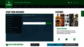 What Library.unt.edu website looked like in 2021 (3 years ago)