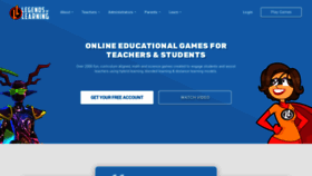 What Legendsoflearning.com website looked like in 2021 (3 years ago)