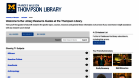 What Libguides.umflint.edu website looked like in 2021 (3 years ago)