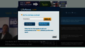 What Lifenews.com website looked like in 2021 (3 years ago)