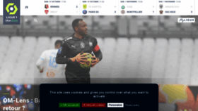 What Ligue1.fr website looked like in 2021 (3 years ago)