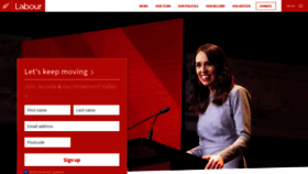 What Labour.org.nz website looked like in 2021 (3 years ago)