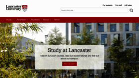 What Lancaster.ac.uk website looked like in 2021 (3 years ago)