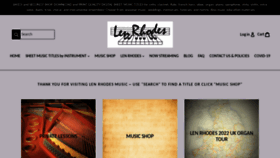 What Lenrhodesmusic.com website looked like in 2021 (3 years ago)