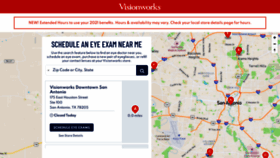 What Locations.visionworks.com website looked like in 2021 (3 years ago)