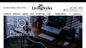 What Livingstyles.com.au website looked like in 2021 (3 years ago)