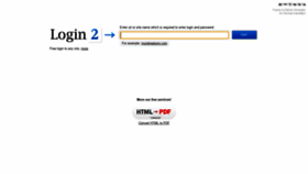 What Login2.me website looked like in 2021 (3 years ago)