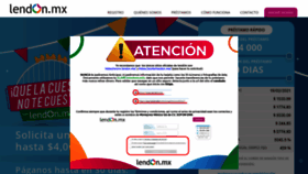 What Lendon.mx website looked like in 2021 (3 years ago)