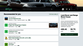 What Landroversonly.com website looked like in 2021 (3 years ago)