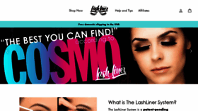 What Lashliner.com website looked like in 2021 (3 years ago)
