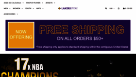 What Lakersstore.com website looked like in 2021 (3 years ago)