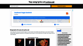 What Lyrics.cat website looked like in 2021 (3 years ago)