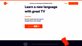 What Lingopie.com website looked like in 2021 (3 years ago)