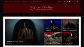 What Lovewideopen.com website looked like in 2021 (3 years ago)