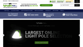 What Lightpolesplus.com website looked like in 2021 (3 years ago)