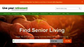 What Liveyourretirement.com website looked like in 2021 (3 years ago)