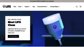 What Lifx.com website looked like in 2021 (3 years ago)