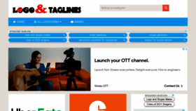 What Logotaglines.com website looked like in 2021 (3 years ago)