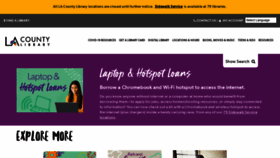 What Lacountylibrary.org website looked like in 2021 (3 years ago)