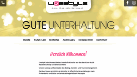 What Livestyle-entertainment.de website looked like in 2021 (3 years ago)