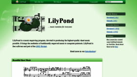 What Lilypond.org website looked like in 2021 (3 years ago)