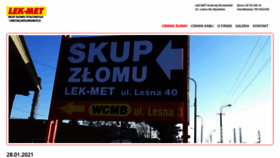 What Lekmet.pl website looked like in 2021 (4 years ago)