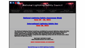 What Lightningsafetycouncil.org website looked like in 2021 (3 years ago)
