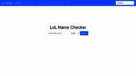 What Lolnames.gg website looked like in 2021 (3 years ago)