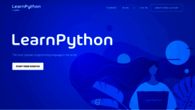 What Learnpython.com website looked like in 2021 (3 years ago)