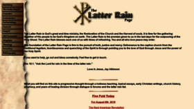 What Latter-rain.com website looked like in 2021 (3 years ago)
