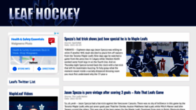 What Leafhockey.com website looked like in 2021 (3 years ago)