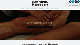 What Lucyhallmassage.com website looked like in 2021 (3 years ago)