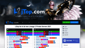 What L2jtop.com website looked like in 2021 (3 years ago)