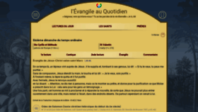 What Levangileauquotidien.org website looked like in 2021 (3 years ago)