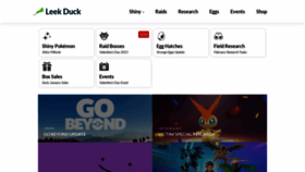 What Leekduck.com website looked like in 2021 (3 years ago)