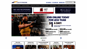 What Lafitness.com website looked like in 2021 (3 years ago)
