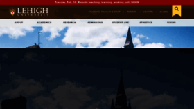 What Lehigh.edu website looked like in 2021 (3 years ago)
