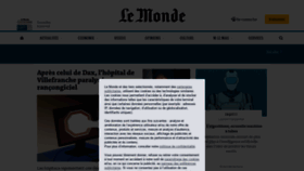 What Lemonde.fr website looked like in 2021 (3 years ago)