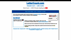 What Lettercount.com website looked like in 2021 (3 years ago)