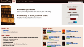 What Librarything.com website looked like in 2021 (3 years ago)