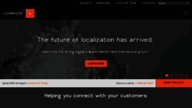 What Lionbridge.com website looked like in 2021 (3 years ago)