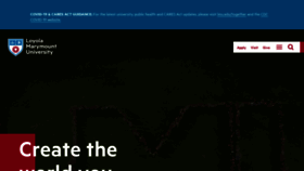 What Lmu.edu website looked like in 2021 (3 years ago)