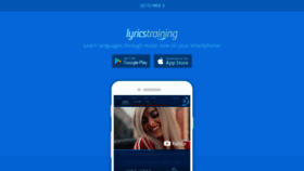 What Lyricstraining.com website looked like in 2021 (3 years ago)