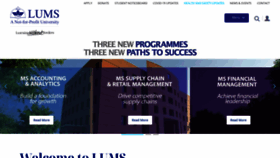 What Lums.edu.pk website looked like in 2021 (3 years ago)