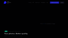 What Letsenhance.io website looked like in 2021 (4 years ago)