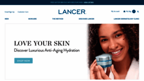 What Lancerskincare.com website looked like in 2021 (3 years ago)