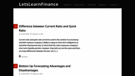 What Letslearnfinance.com website looked like in 2021 (3 years ago)