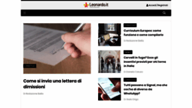 What Leonardo.it website looked like in 2021 (5 years ago)