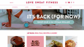 What Lovesweatfitness.com website looked like in 2021 (3 years ago)
