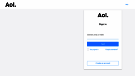What Login.aol.com website looked like in 2021 (3 years ago)